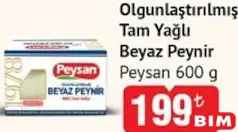 PEYSAN OLGUNLAŞTIRILMIŞ TAM YAĞLI BEYAZ PEYNİR 600 G